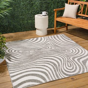 Maribo Abstract Groovy Striped Area Rug